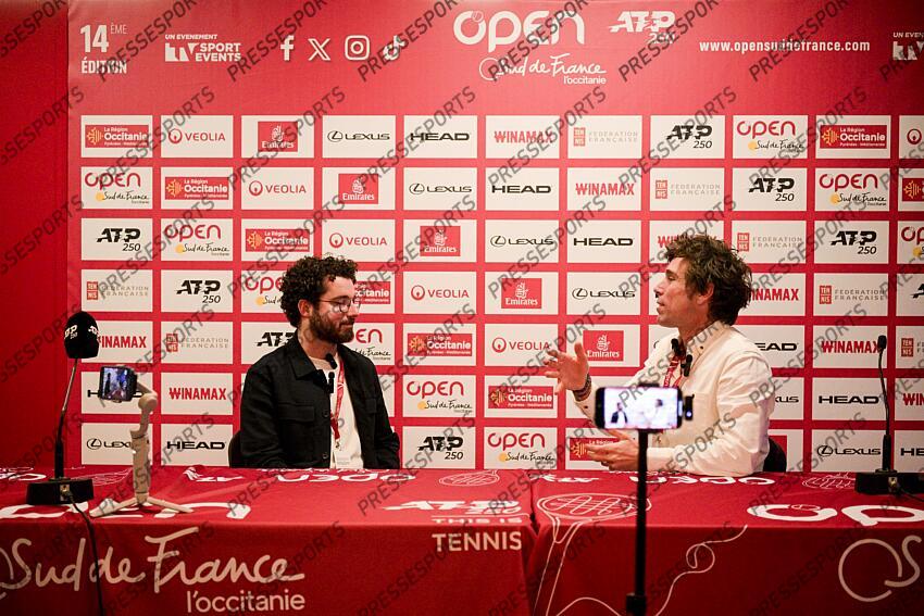 Laurent Rochette et Pierre Veil de l Instant Tennis - Open Sud de France 2024 - 02/02/2024 MAGAZINE CREATEURS DE CONTENUS 