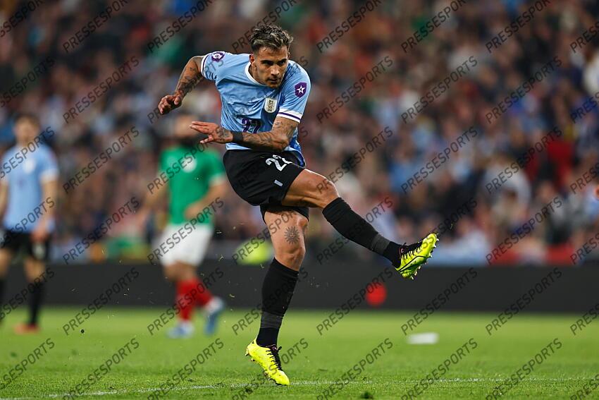 Rodrigo Zalazar (URU), MARCH 23, 2024 - Football / Soccer : International Friendly match between Basque 1-1 Uruguay at the San Mames Stadium in BilbaURUo, Spain. (Photo by Mutsu Kawamori/AFLO) PAYS BASQUE-URUGUAY (1-1) 