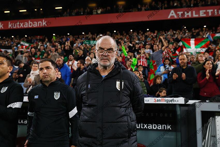 Marcelo Bielsa (URU), MARCH 23, 2024 - Football / Soccer : International Friendly match between Basque 1-1 Uruguay at the San Mames Stadium in BilbaURUo, Spain. (Photo by Mutsu Kawamori/AFLO) PAYS BASQUE-URUGUAY (1-1) 