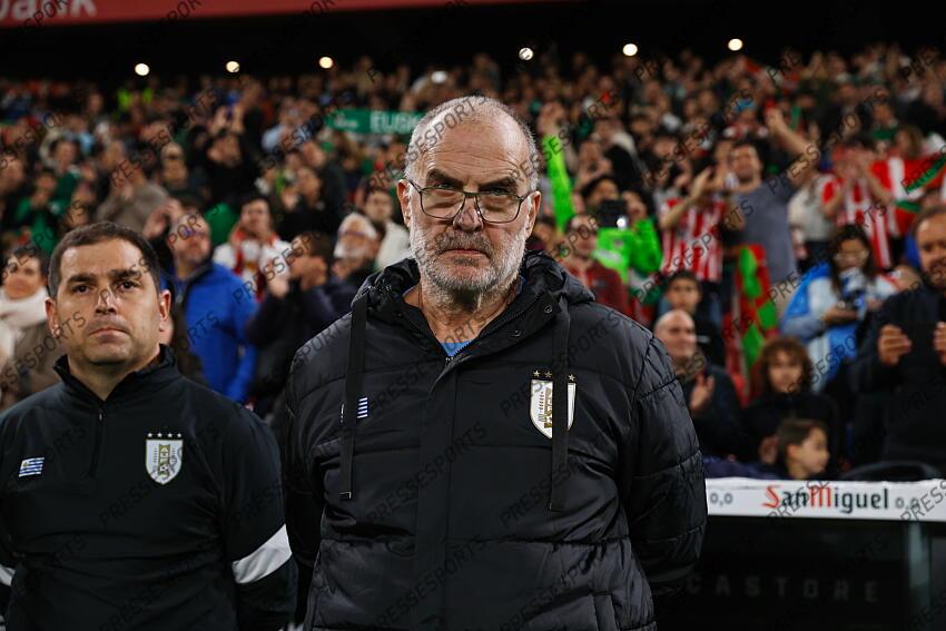 Marcelo Bielsa (URU), MARCH 23, 2024 - Football / Soccer : International Friendly match between Basque 1-1 Uruguay at the San Mames Stadium in BilbaURUo, Spain. (Photo by Mutsu Kawamori/AFLO) PAYS BASQUE-URUGUAY (1-1) 