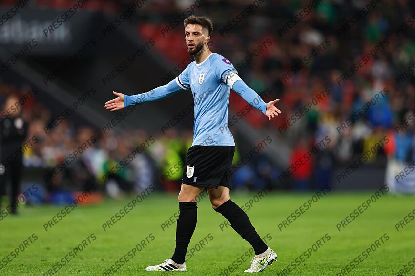 Rodrigo Bentancur (URU), MARCH 23, 2024 - Football / Soccer : International Friendly match between Basque 1-1 Uruguay at the San Mames Stadium in BilbaURUo, Spain. (Photo by Mutsu Kawamori/AFLO) PAYS BASQUE-URUGUAY (1-1) 