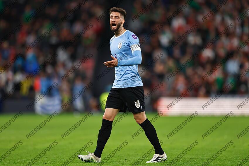 Rodrigo Bentancur (URU), MARCH 23, 2024 - Football / Soccer : International Friendly match between Basque 1-1 Uruguay at the San Mames Stadium in BilbaURUo, Spain. (Photo by Mutsu Kawamori/AFLO) PAYS BASQUE-URUGUAY (1-1) 