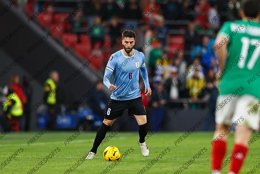 Rodrigo Bentancur (URU), MARCH 23, 2024 - Football / Soccer : International Friendly match between Basque 1-1 Uruguay at the San Mames Stadium in BilbaURUo, Spain. (Photo by Mutsu Kawamori/AFLO) PAYS BASQUE-URUGUAY (1-1) 
