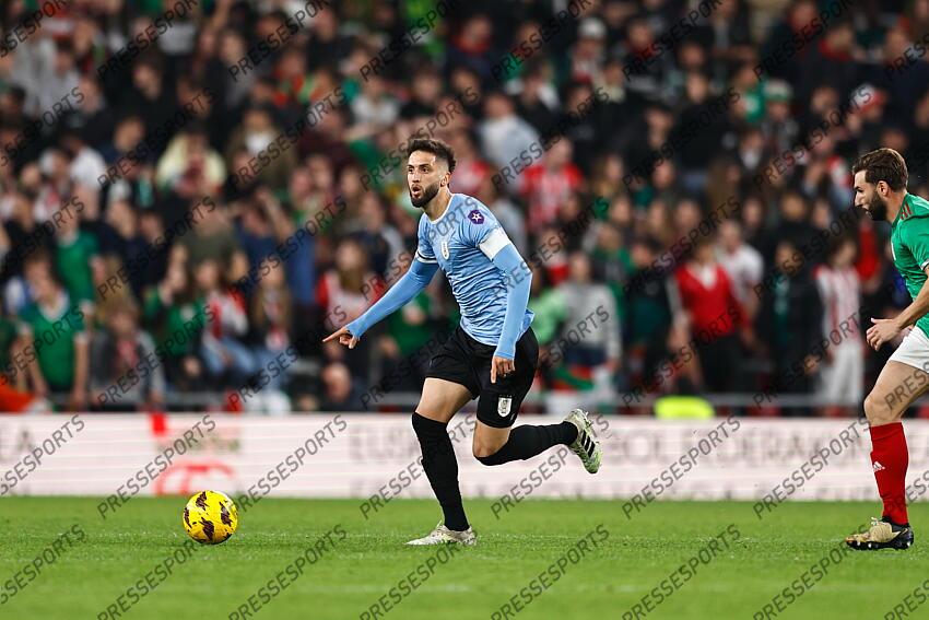 Rodrigo Bentancur (URU), MARCH 23, 2024 - Football / Soccer : International Friendly match between Basque 1-1 Uruguay at the San Mames Stadium in BilbaURUo, Spain. (Photo by Mutsu Kawamori/AFLO) PAYS BASQUE-URUGUAY (1-1) 