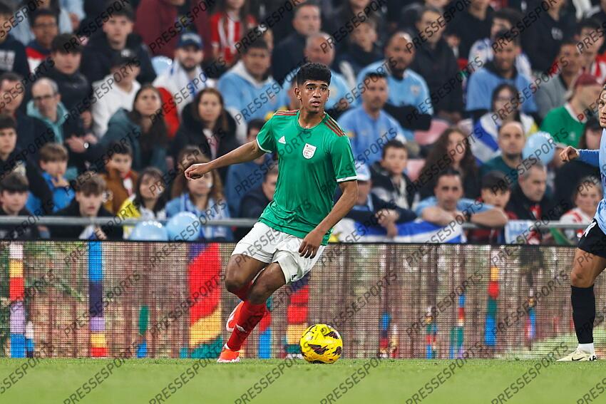 Malcom Adu Ares (Basque), MARCH 23, 2024 - Football / Soccer : International Friendly match between Basque 1-1 Uruguay at the San Mames Stadium in Bilbao, Spain. (Photo by Mutsu Kawamori/AFLO) PAYS BASQUE-URUGUAY (1-1) 