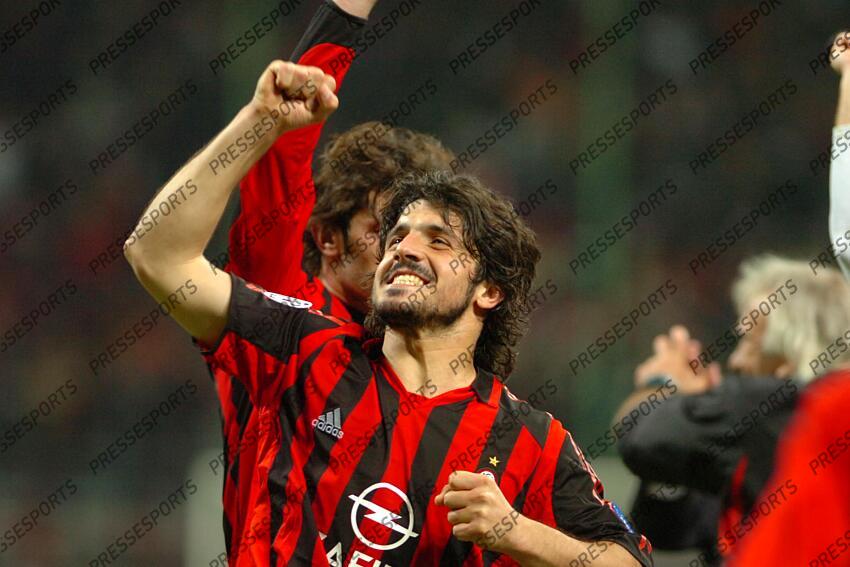 gattuso (gennaro) MILAN AC-LYON (3-1) 1/4 retour 