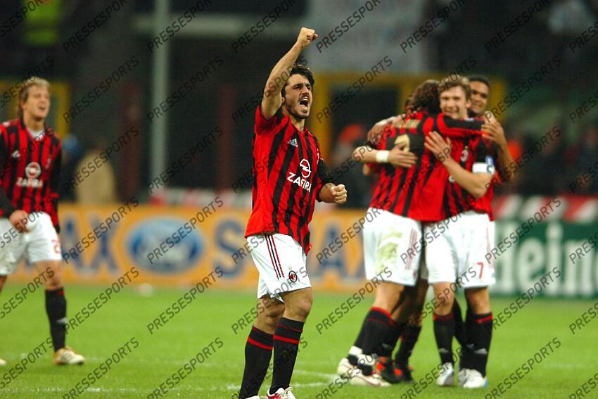 gattuso (gennaro) MILAN AC-LYON (3-1) 1/4 Finale retour MAG (1242) du 15/04/2006 