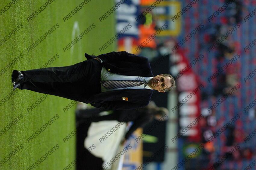 houllier (gerard) MILAN AC-LYON (3-1) 1/4 retour entraineur lyon 