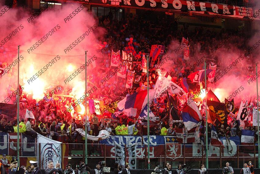 MILAN AC-LYON (3-1) 1/4 retour 