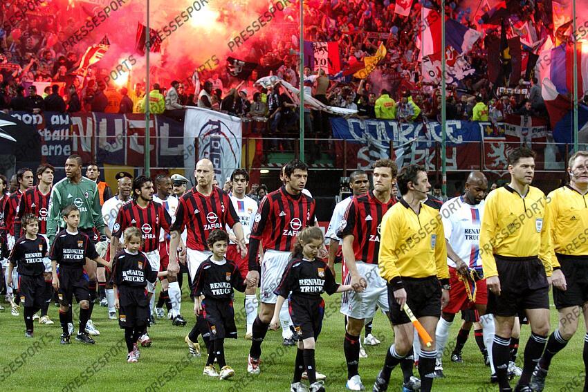 MILAN AC-LYON (3-1) 1/4 retour 