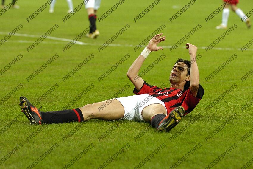 MILAN AC-LYON (3-1) 1/4 retour 
