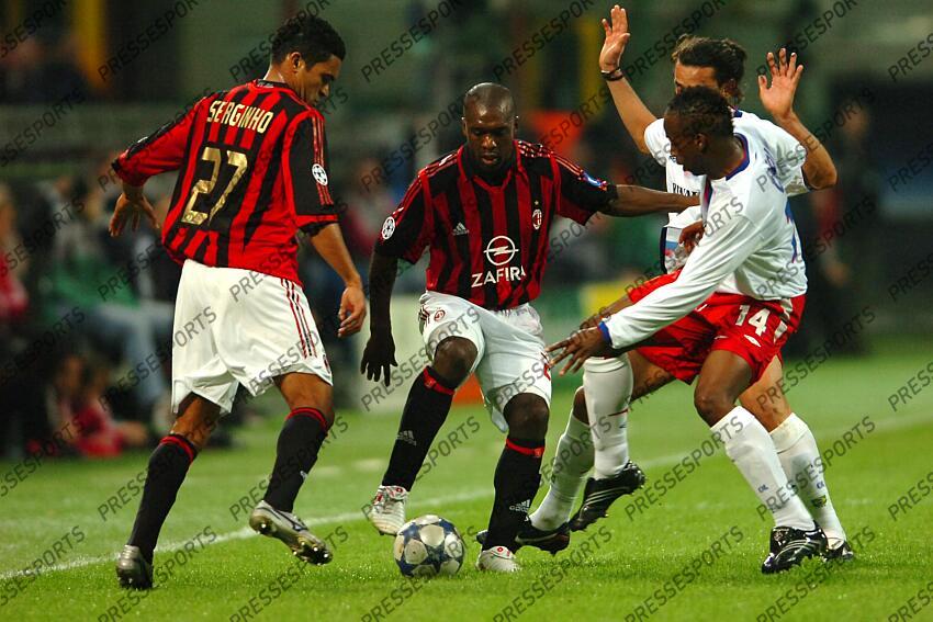 serginho seedorf (clarence) govou (sydney) fred MILAN AC-LYON (3-1) 1/4 Finale retour FF(18/04/2006) 
