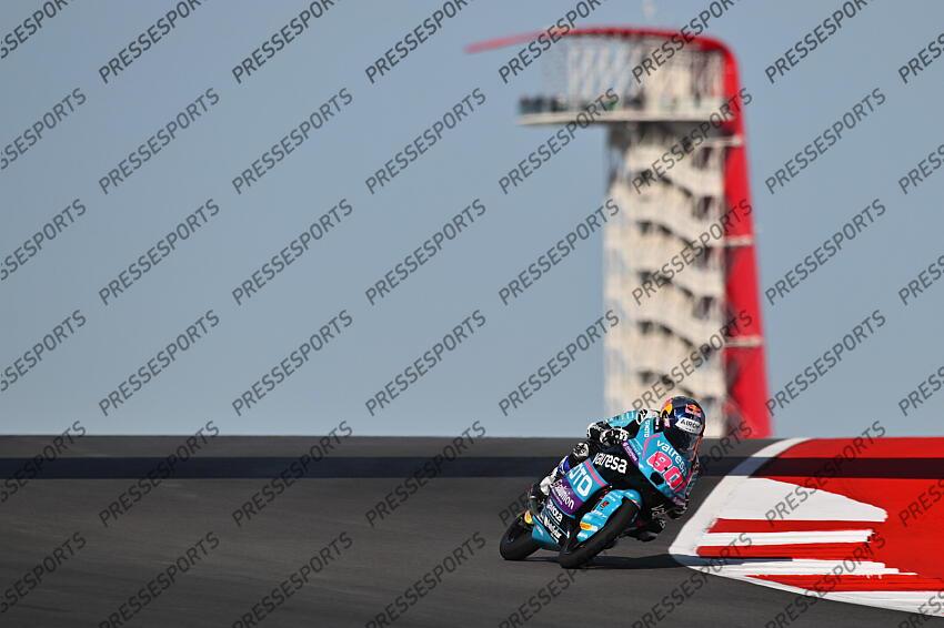 David Alonso COL CFmoto Aspar Team KTM Moto3 GP USA 2024 (Circuit COTA) 13-15.04.2024 photo: Lukasz Swiderek  www.photoPSP.com  @photopsp_lukasz_swiderek GRAND PRIX DES ETATS-UNIS 