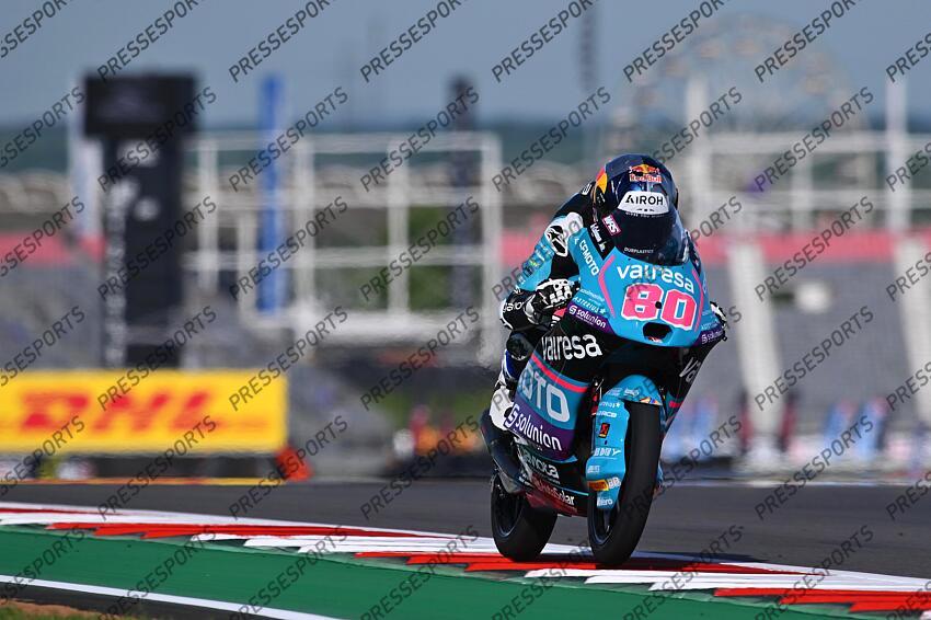 David Alonso COL CFmoto Aspar Team KTM Moto3 GP USA 2024 (Circuit COTA) 13-15.04.2024 photo: Lukasz Swiderek  www.photoPSP.com  @photopsp_lukasz_swiderek GRAND PRIX DES ETATS-UNIS 