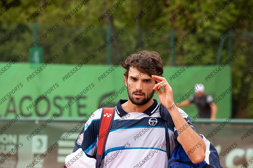Valentin Vacherot of Monaco celebrates his victory against Gabriel Debru of France, for the first round of the Open Pays d'Aix, at Aix-en-Provence, the 29/04/2024, for a Challenger 250 ATP. OPEN PAYS D'AIX 