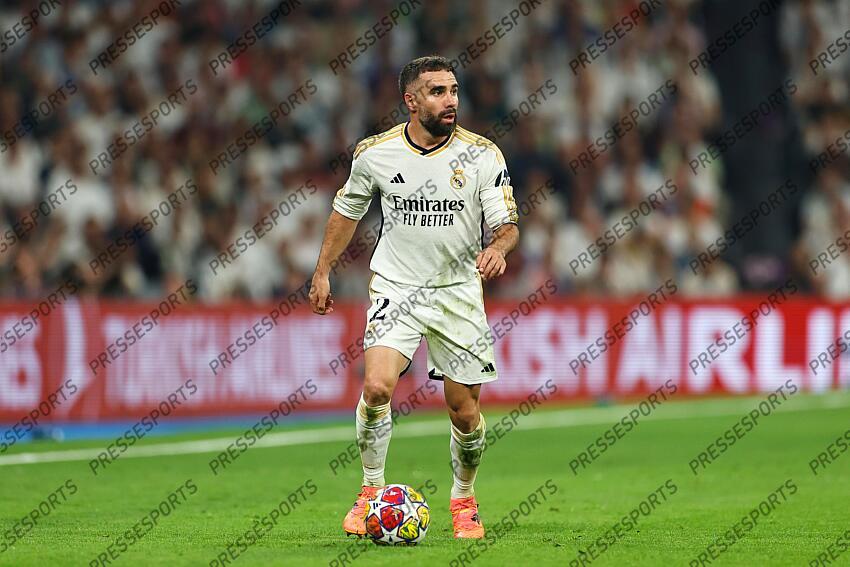 Dani Carvajal (Real), MAY 8, 2024 - Football / Soccer : UEFA Champions League Semi finals 2nd leg match between Real Madrid CF 2-1 FC Bayern Munchen at the Estadio Santiago Bernabeu in Madrid, Spain. (Photo by Mutsu Kawamori/AFLO) REAL MADRID-BAYERN MUNICH (2-1) 