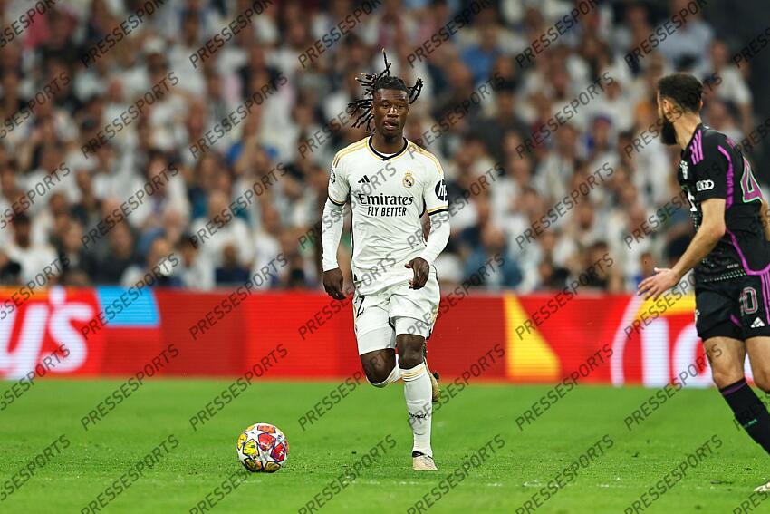 Eduardo Camavinga (Real), MAY 8, 2024 - Football / Soccer : UEFA Champions League Semi finals 2nd leg match between Real Madrid CF 2-1 FC Bayern Munchen at the Estadio Santiago Bernabeu in Madrid, Spain. (Photo by Mutsu Kawamori/AFLO) REAL MADRID-BAYERN MUNICH (2-1) 
