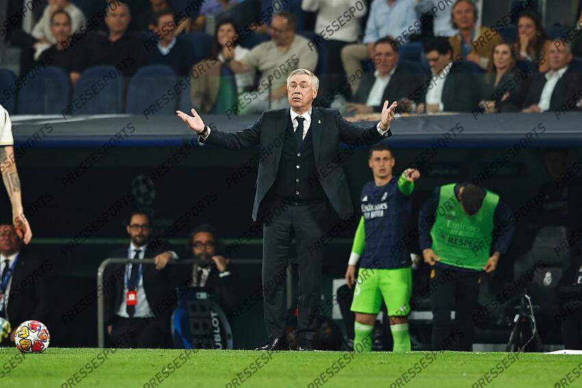 Carlo Ancelotti (Real), MAY 8, 2024 - Football / Soccer : UEFA Champions League Semi finals 2nd leg match between Real Madrid CF 2-1 FC Bayern Munchen at the Estadio Santiago Bernabeu in Madrid, Spain. (Photo by Mutsu Kawamori/AFLO) REAL MADRID-BAYERN MUNICH (2-1) 