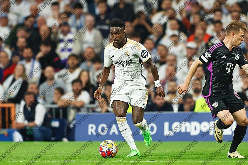 Vinicius Junior (Real), MAY 8, 2024 - Football / Soccer : UEFA Champions League Semi-finals 2nd leg match between Real Madrid CF 2-1 FC Bayern Munchen at the Estadio Santiago Bernabeu in Madrid, Spain. (Photo by Mutsu Kawamori/AFLO) REAL MADRID-BAYERN MUNICH (2-1) 
