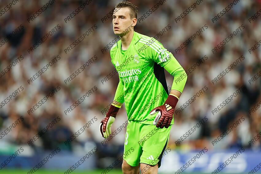 Andriy Lunin (Real), MAY 8, 2024 - Football / Soccer : UEFA Champions League Semi-finals 2nd leg match between Real Madrid CF 2-1 FC Bayern Munchen at the Estadio Santiago Bernabeu in Madrid, Spain. (Photo by Mutsu Kawamori/AFLO) REAL MADRID-BAYERN MUNICH (2-1) 