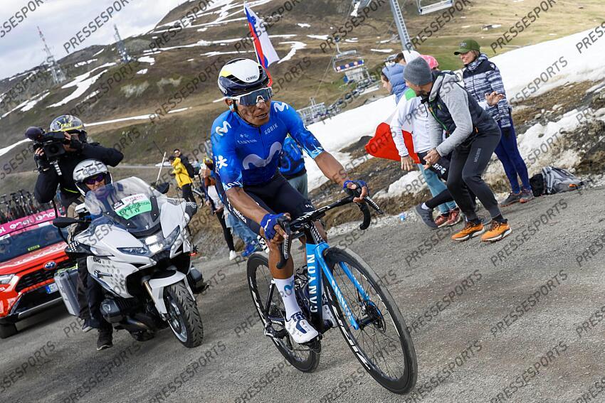 Giro d'Italia 2024 - 107th Edition - 15th stage Manerba del Garda - Livigno (Mottolino) 222 km - 19/05/2024 - Nairo Quintana (COL - Movistar Team) - photo Ilario Biondi/SprintCyclingAgency©2024 MANERBA DEL GARDA/LIVIGNO 