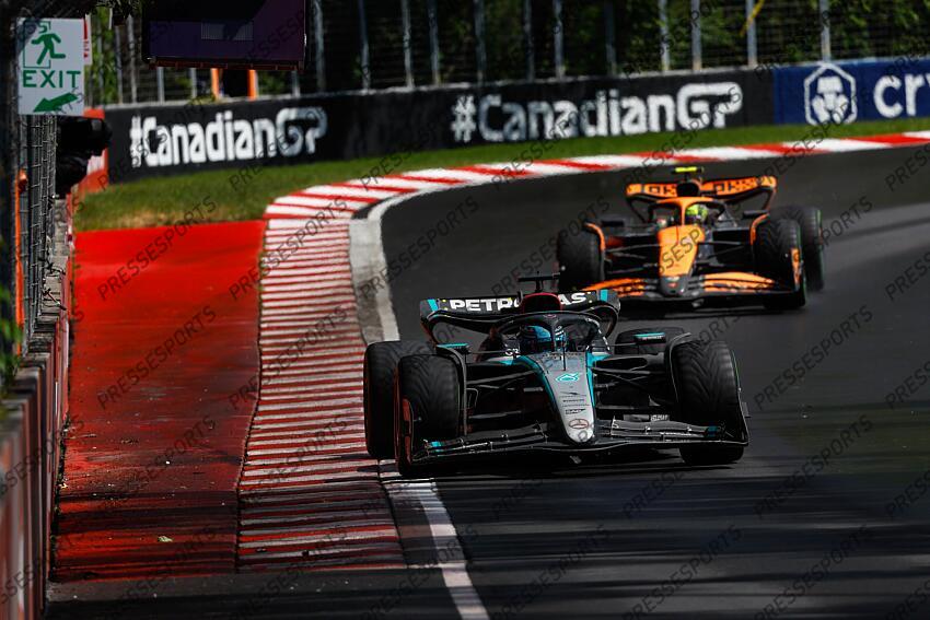 #63 George Russell (GBR, Mercedes-AMG Petronas F1 Team), F1 Grand Prix of Canada at Circuit Gilles-Villeneuve on June 9, 2024 in Montreal, Canada. (Photo by HOCH ZWEI) GRAND PRIX DU CANADA 