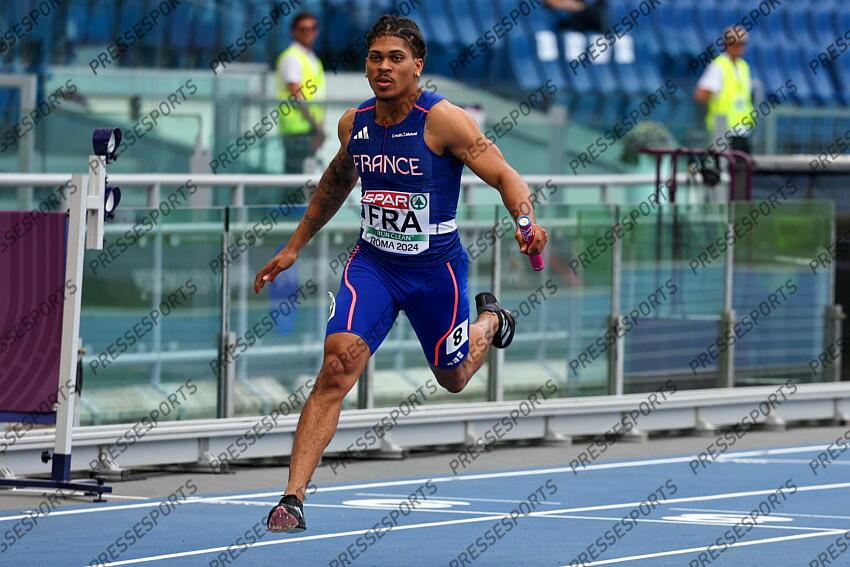 11 juin 2024 - Championnats Europe athletisme Rome 2024 - Aymeric PRIAM - 4xA00 m - Serie CHAMPIONNATS D'EUROPE 