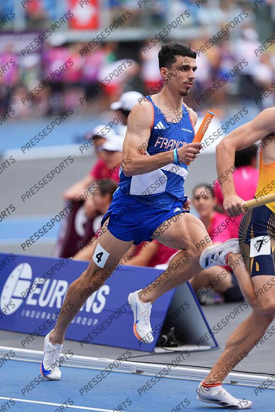 11 juin 2024 - Championnats Europe athletisme Rome 2024 - Teo Andant - 4x400 m - Serie CHAMPIONNATS D'EUROPE 