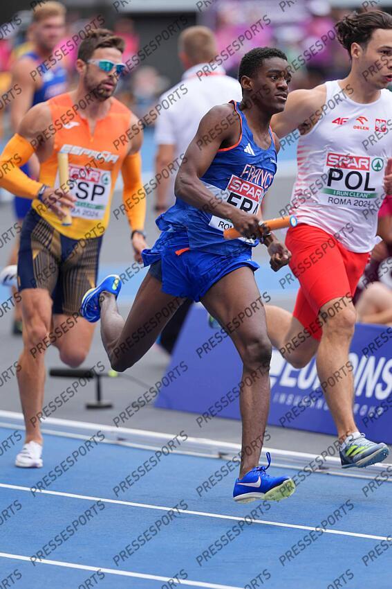 11 juin 2024 - Championnats Europe athletisme Rome 2024 - Yann Spillmann - 4x400 m - Serie CHAMPIONNATS D'EUROPE 