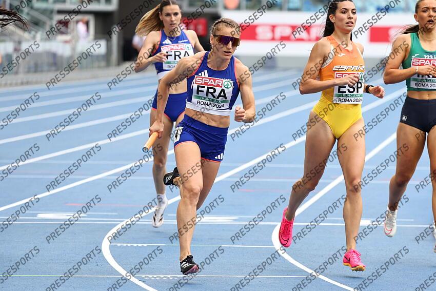 11 juin 2024 - Championnats Europe athletisme Rome 2024 - Amandine Brossier - 4x400 m - Serie CHAMPIONNATS D'EUROPE 