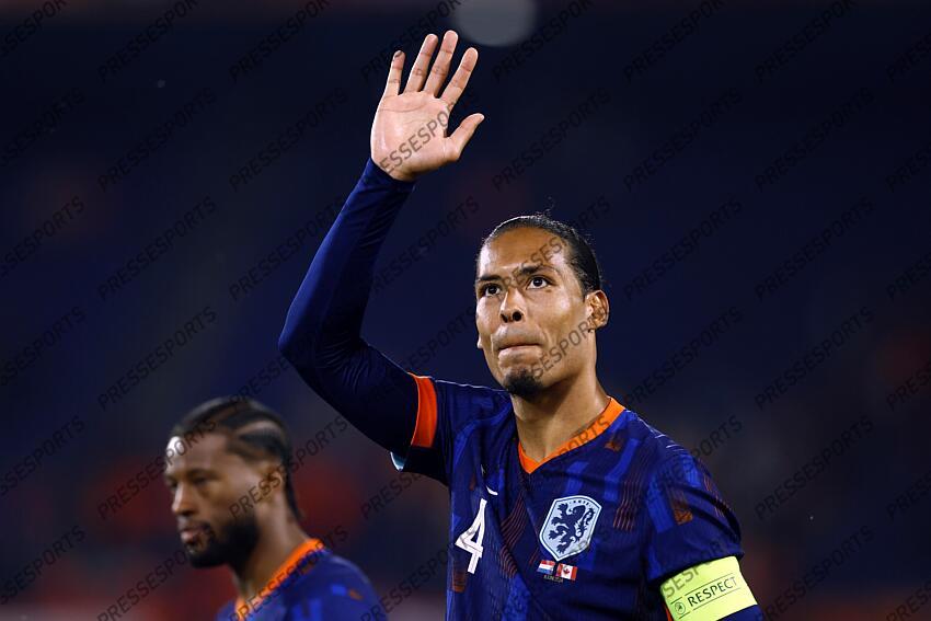 ROTTERDAM - Virgil van Dijk of Holland after the friendly Interland match between the Netherlands and Canada at Feyenoord Stadium de Kuip on June 6, 2024 in Rotterdam, the Netherlands. ANP KOEN VAN WEEL PAYS-BAS-CANADA (4-0) 