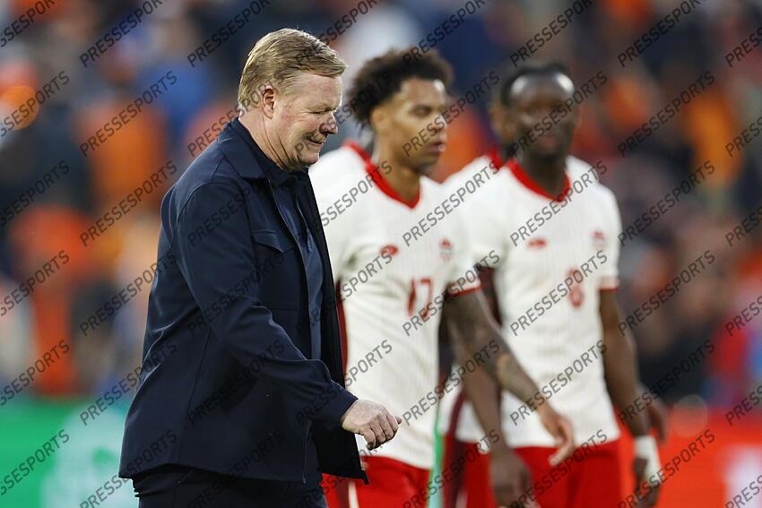 ROTTERDAM - Holland coach Ronald Koeman during the friendly Interland match between the Netherlands and Canada in Feyenoord Stadium de Kuip on June 6, 2024 in Rotterdam, the Netherlands. ANP MAURICE VAN STEEN PAYS-BAS-CANADA (4-0) 