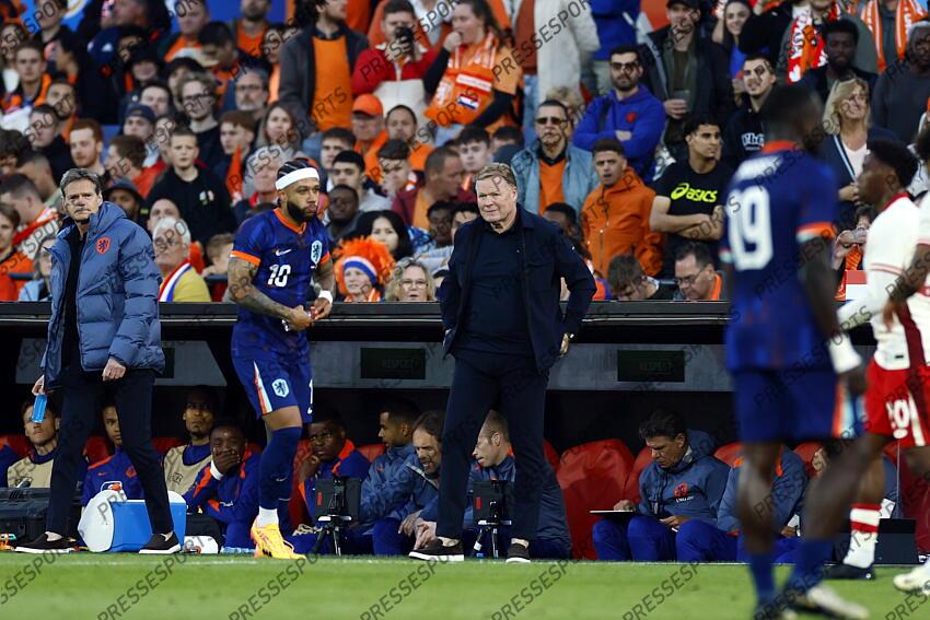 ROTTERDAM - Holland coach Ronald Koeman during the friendly Interland match between the Netherlands and Canada in Feyenoord Stadium de Kuip on June 6, 2024 in Rotterdam, the Netherlands. ANP KOEN VAN WEEL PAYS-BAS-CANADA (4-0) 