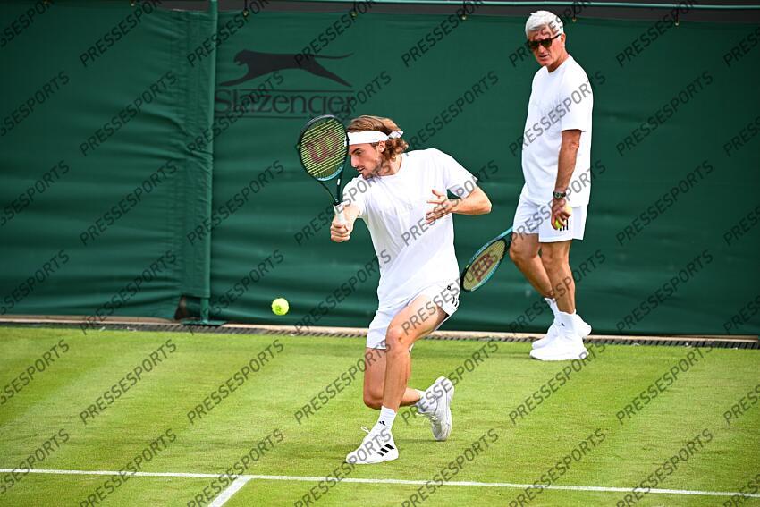 Tsitsipas (Stefanos) Tsitsipas (Apostolos) ENTRAINEMENT 