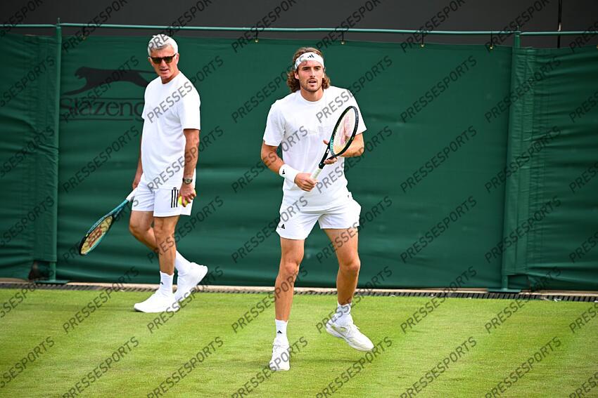 Tsitsipas (Apostolos) Tsitsipas (Stefanos) ENTRAINEMENT 