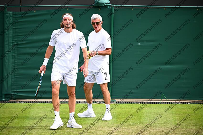 Tsitsipas (Stefanos) Tsitsipas (Apostolos) ENTRAINEMENT 