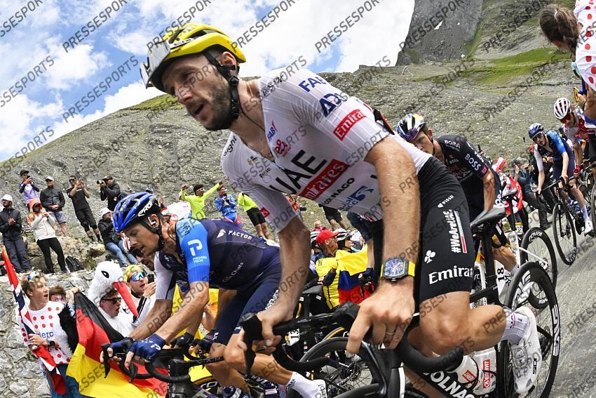 TOUR DE FRANCE / ETAPE 14 / 13-07-2024 / PAU - ST LARY PLAT D'ADET / PHOTO BRUNO BADE / COL DU TOURMALET / ADAM YATES (GBR) UAD / PAU/ST LARY SOULAN PLA D'ADET 