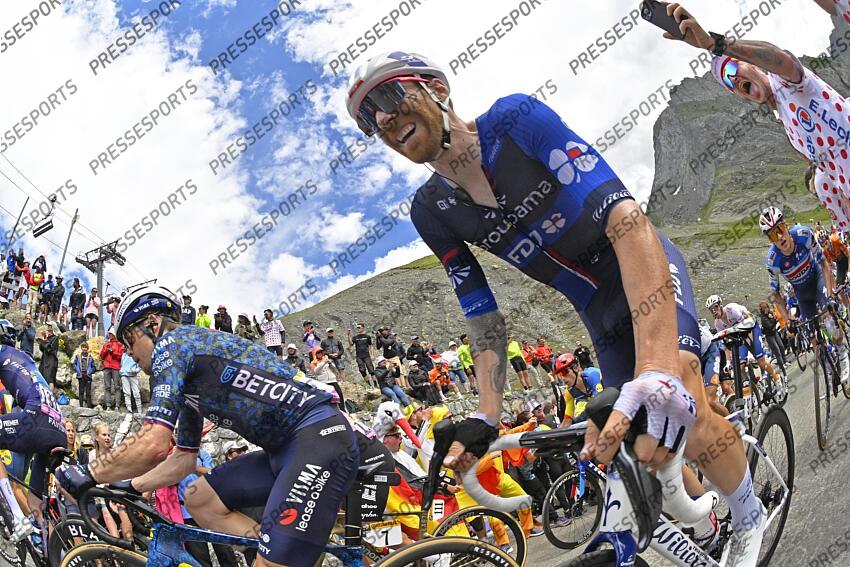 TOUR DE FRANCE / ETAPE 14 / 13-07-2024 / PAU - ST LARY PLAT D'ADET / PHOTO BRUNO BADE / COL DU TOURMALET / QUENTIN PACHER (FRA) GFC / PAU/ST LARY SOULAN PLA D'ADET 
