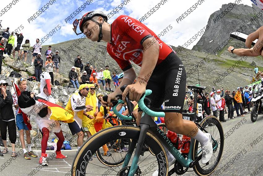 TOUR DE FRANCE / ETAPE 14 / 13-07-2024 / PAU - ST LARY PLAT D'ADET / PHOTO BRUNO BADE / COL DU TOURMALET / PAUL GARCIA PIERNA (ESP) ARK / PAU/ST LARY SOULAN PLA D'ADET 
