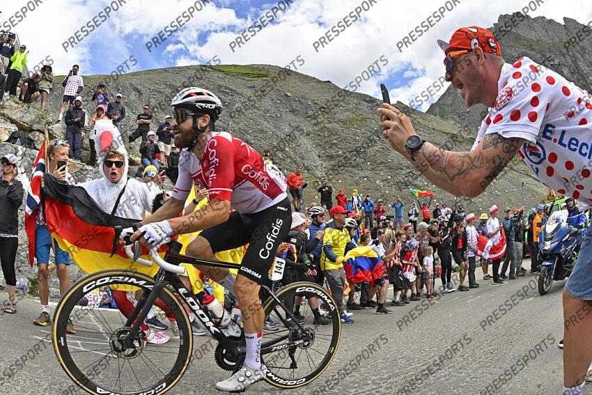 TOUR DE FRANCE / ETAPE 14 / 13-07-2024 / PAU - ST LARY PLAT D'ADET / PHOTO BRUNO BADE / COL DU TOURMALET / SIMON GESCHKE (GER) COF / PAU/ST LARY SOULAN PLA D'ADET 