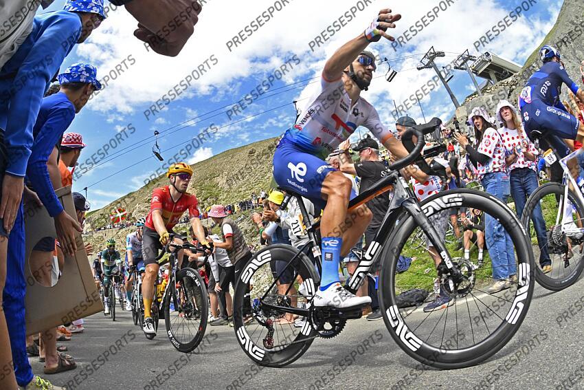 TOUR DE FRANCE / ETAPE 14 / 13-07-2024 / PAU - ST LARY PLAT D'ADET / PHOTO BRUNO BADE / COL DU TOURMALET / ANTHONY TURGIS (FRA) TEN / PAU/ST LARY SOULAN PLA D'ADET 