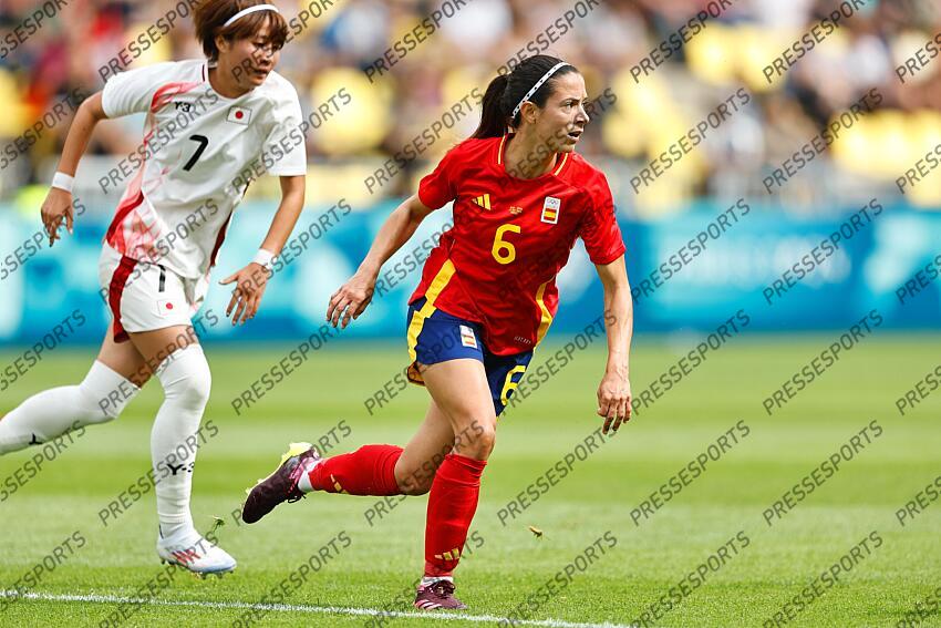 Aitana Bonmati (ESP), JULY 25, 2024 - Football / Soccer : Paris 2024 Olympic Games Women's football Group C match between Spain 2-1 Japan at the Stade de la Beaujoire in Nantes, France. (Photo by Mutsu Kawamori/AFLO) ESPAGNE FEM-JAPON FEM (2-1) 