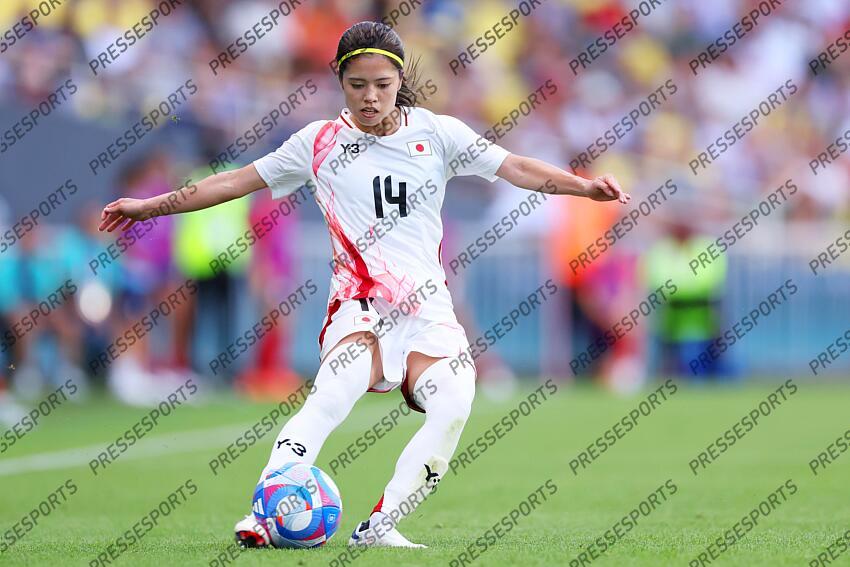 Yui Hasegawa (JPN), JULY 25, 2024 - Football/Soccer : Women's Group C match between Japan 1-2 Spain during the Paris 2024 Olympic Games at La Beaujoire Stadium in Nantes, France. (Photo by Naoki Morita/AFLO SPORT) ESPAGNE FEM-JAPON FEM (2-1) 