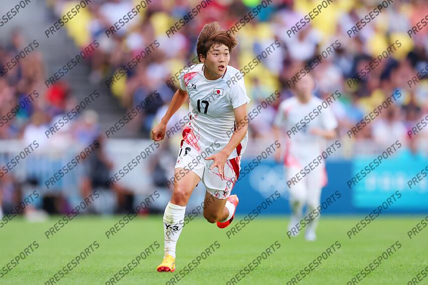 Maika Hamano (JPN), JULY 25, 2024 - Football/Soccer : Women's Group C match between Japan 1-2 Spain during the Paris 2024 Olympic Games at La Beaujoire Stadium in Nantes, France. (Photo by Naoki Morita/AFLO SPORT) ESPAGNE FEM-JAPON FEM (2-1) 
