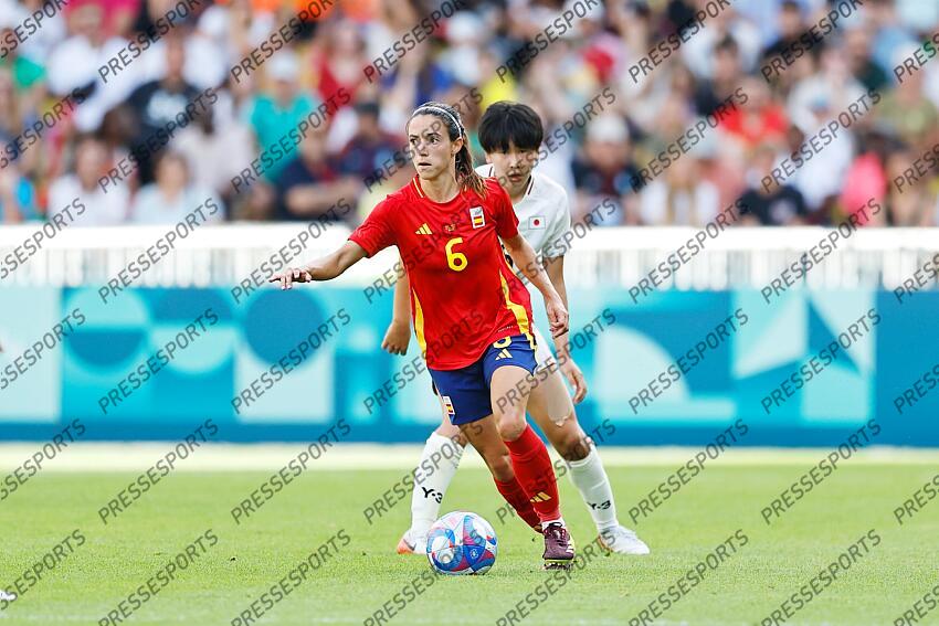 Aitana Bonmati (ESP), JULY 25, 2024 - Football / Soccer : Paris 2024 Olympic Games Women's football Group C match between Spain 2-1 Japan at the Stade de la Beaujoire in Nantes, France. (Photo by Mutsu Kawamori/AFLO) ESPAGNE FEM-JAPON FEM (2-1) 