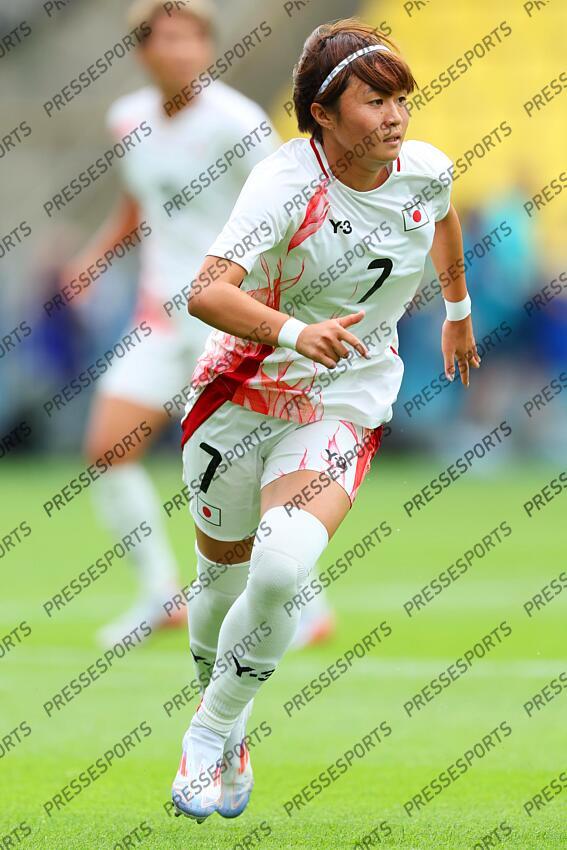 Hinata Miyazawa (JPN), JULY 25, 2024 - Football/Soccer : Women's Group C match between Japan 1-2 Spain during the Paris 2024 Olympic Games at La Beaujoire Stadium in Nantes, France. (Photo by Naoki Morita/AFLO SPORT) ESPAGNE FEM-JAPON FEM (2-1) 