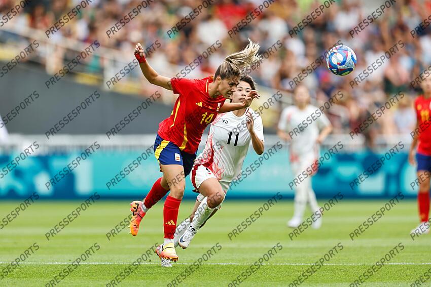 Laia Aleixandri (ESP), JULY 25, 2024 - Football / Soccer : Paris 2024 Olympic Games Women's football Group C match between Spain 2-1 Japan at the Stade de la Beaujoire in Nantes, France. (Photo by Mutsu Kawamori/AFLO) ESPAGNE FEM-JAPON FEM (2-1) 