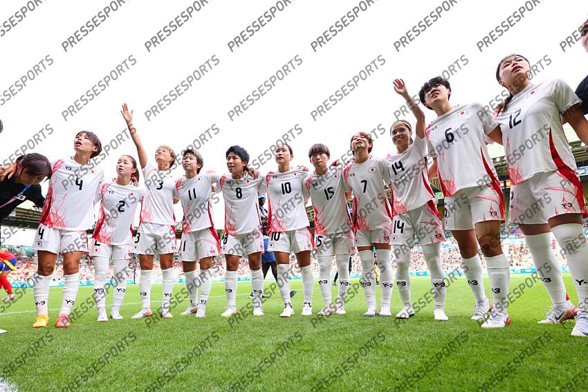 Japan team group (JPN), JULY 25, 2024 - Football/Soccer : Women's Group C match between Japan 1-2 Spain during the Paris 2024 Olympic Games at La Beaujoire Stadium in Nantes, France. (Photo by Naoki Morita/AFLO SPORT) ESPAGNE FEM-JAPON FEM (2-1) 