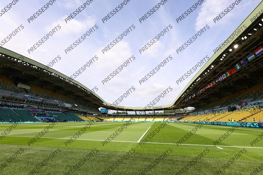 General view of La Beaujoire Stadium, JULY 25, 2024 - Football/Soccer : Women's Group C match between Japan 1-2 Spain during the Paris 2024 Olympic Games at La Beaujoire Stadium in Nantes, France. (Photo by Naoki Morita/AFLO SPORT) ESPAGNE FEM-JAPON FEM (2-1) 