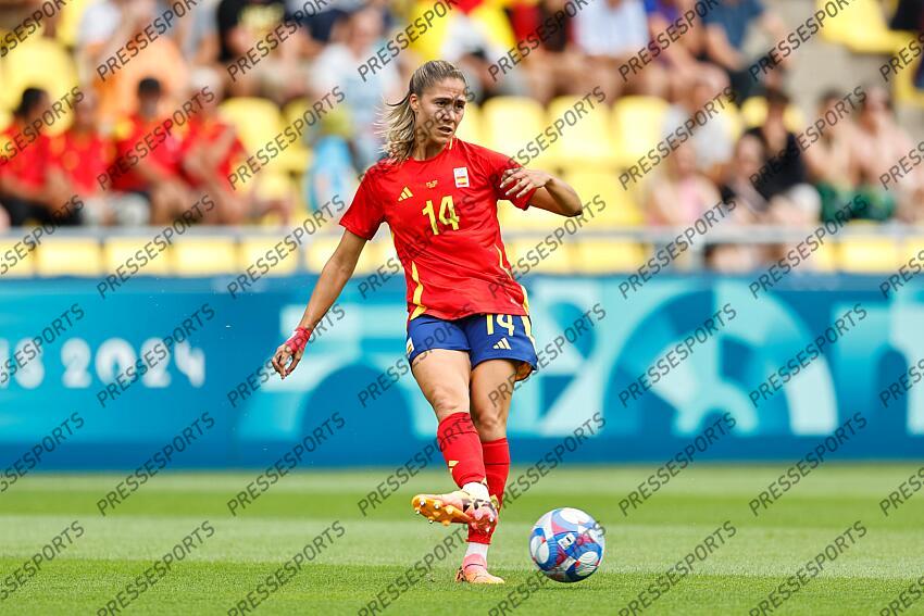 Laia Aleixandri (ESP), JULY 25, 2024 - Football / Soccer : Paris 2024 Olympic Games Women's football Group C match between Spain 2-1 Japan at the Stade de la Beaujoire in Nantes, France. (Photo by Mutsu Kawamori/AFLO) ESPAGNE FEM-JAPON FEM (2-1) 